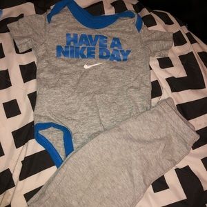 Nike Onsie with Carter’s Sweatpants